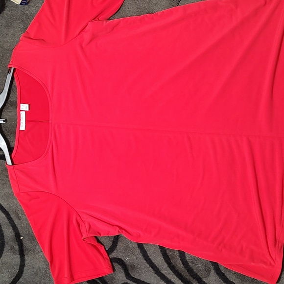 Red Susan Graver Modern Essentials Tunic Top sz 1X - Picture 5 of 6